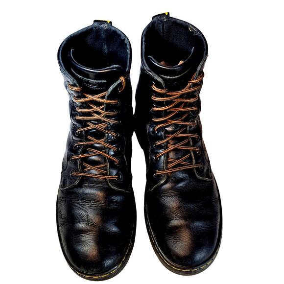 Dr Martens \'Combs\' Men\'s Black Soft Leather Boots Combat 8 Eyelet Lace-up 9M main image 8
